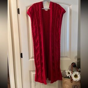 SHEIN red cardigan, XL.